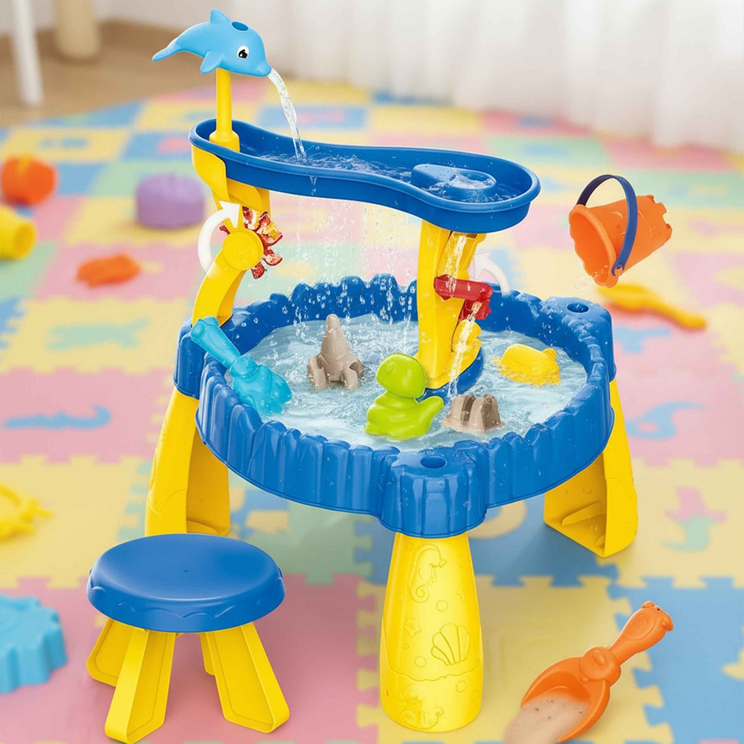 2 in 1 Sand and Water Table Set – Kids Outdoor & Indoor Playset