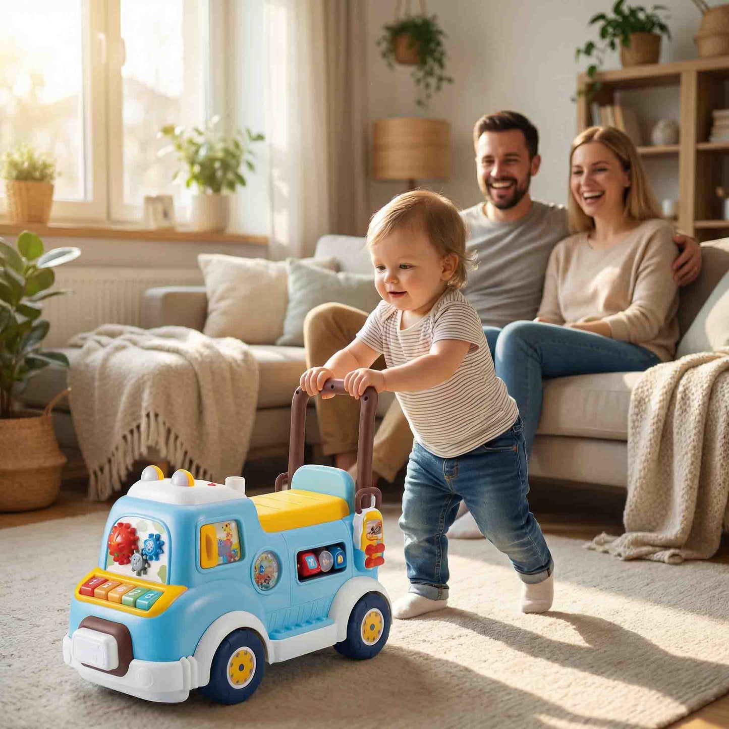 All-In-One Early Education Push Walker Toy – Educational Stroller Locomotive Set (9m+)