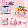 Artist 3-in-1 kids drawing board and blocks table set 50pcs
Kids activity table with drawing function and building blocks play
Rabbit design kids drawing table with storage compartment
Educational creative toy table for kids 3+ with blocks included
Toddler drawing board table set with building block base