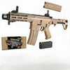 Tan DDM4-PDW gel blaster style toy with retractable stock