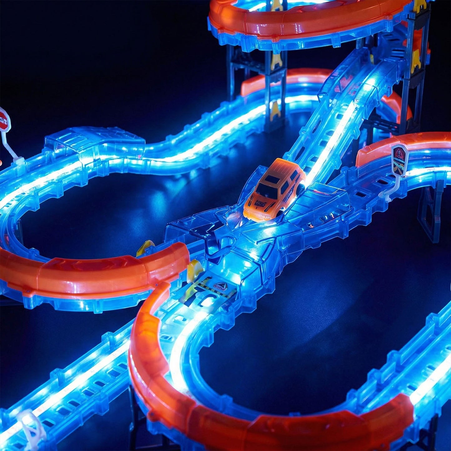 90-Piece Light-Up Racing Track with Electric Car (Ages 3+) | Qatar