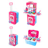 Kids chef kitchen suitcase playset pink
