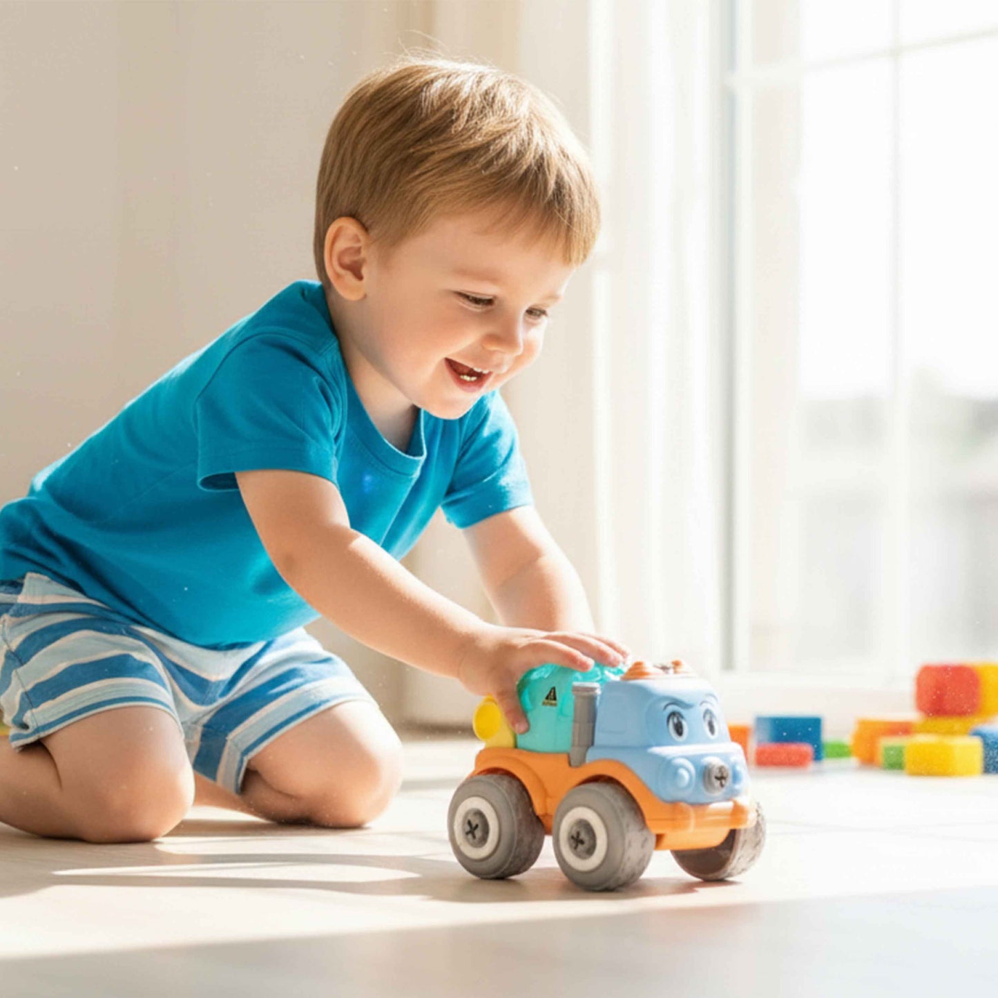 Kids DIY Take-Apart Cement Mixer Truck Toy with Screwdriver (11.5cm) – Building & Motor Skills