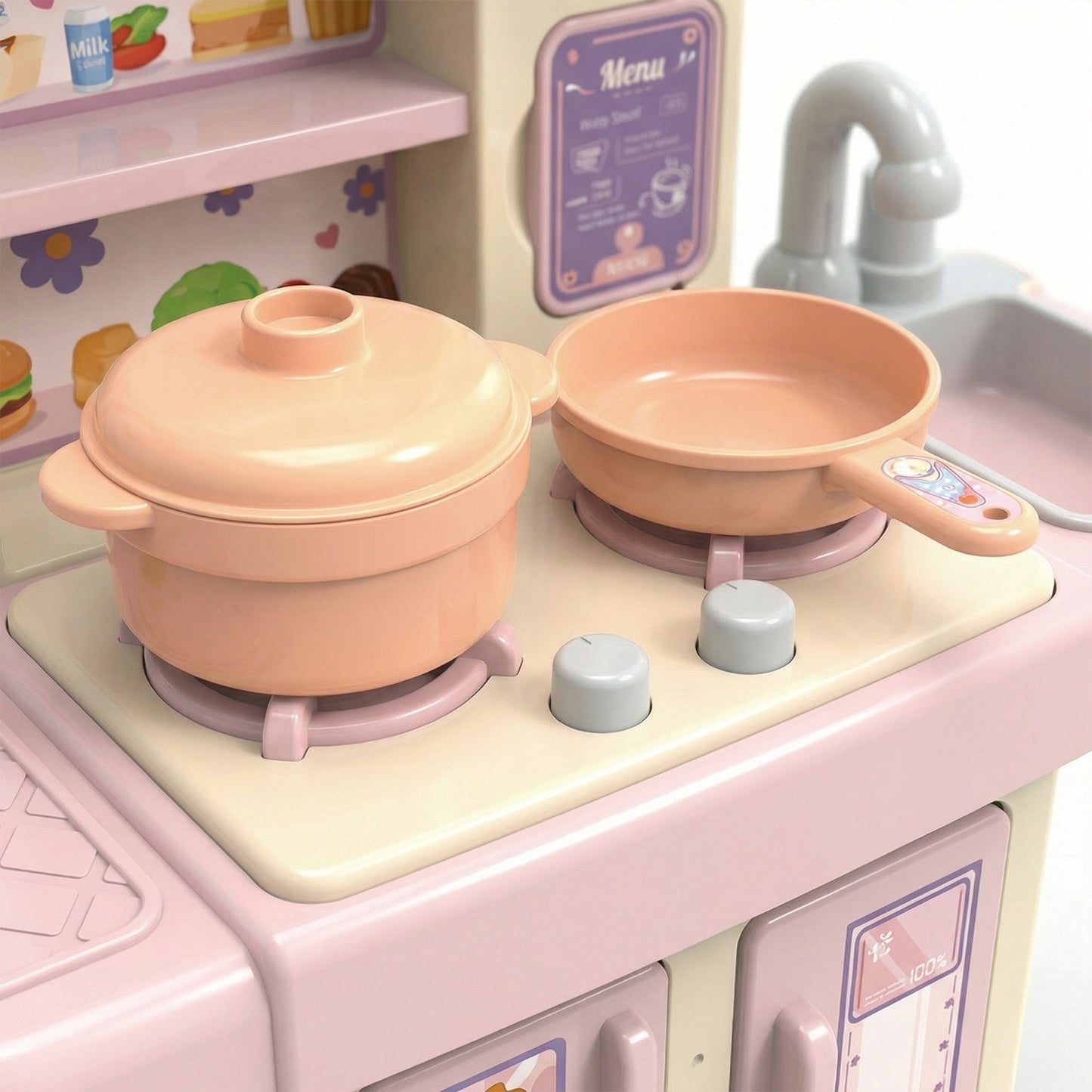Dream Kitchen Playset for Kids – Home Kitchen Toy with 33+ Accessories