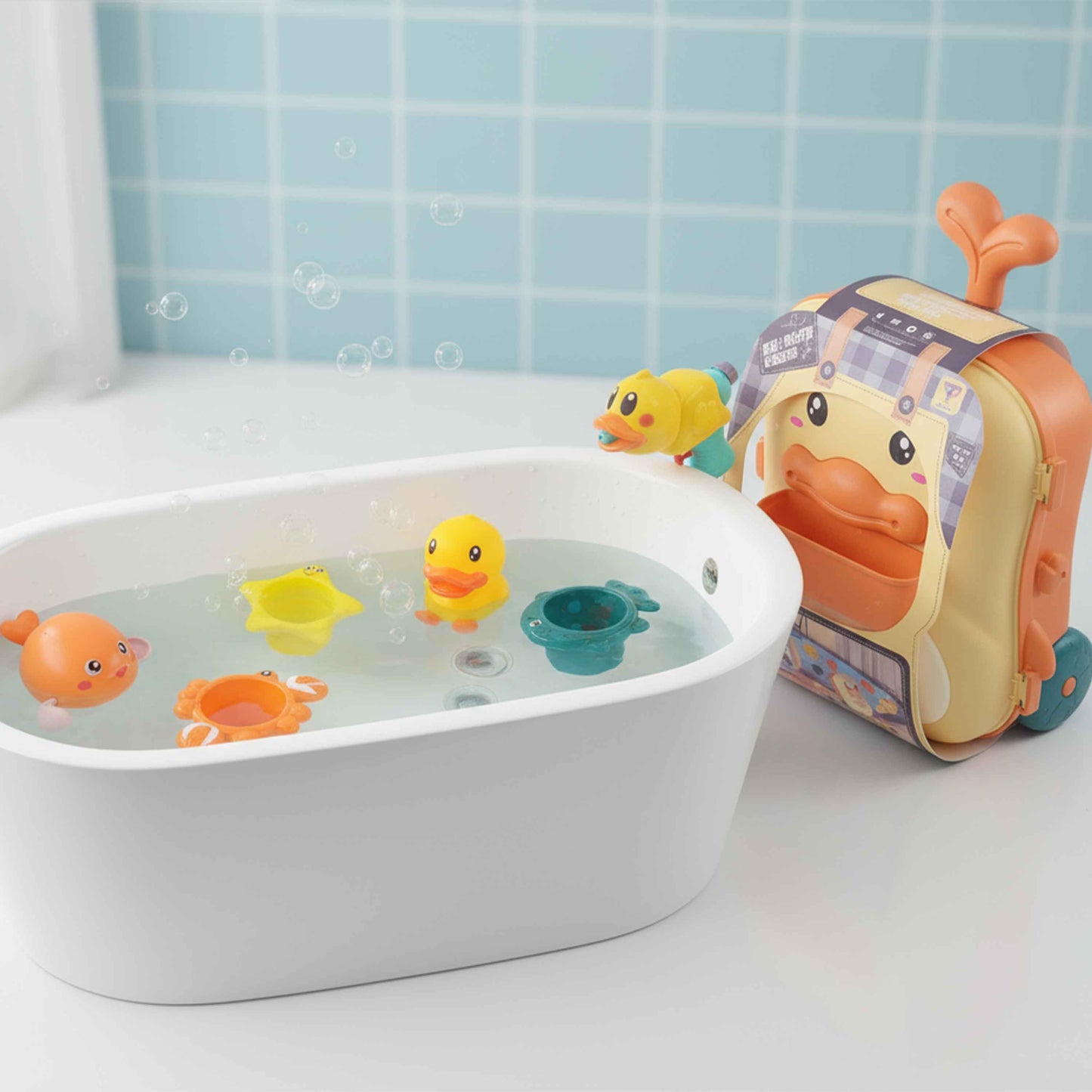 Duckling Trunk Bathroom Toy Set – Fun Water Play for Kids