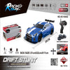 Blue Skyline GTR 1:16 4WD RC Drift Stunt Car with Spray Effect & LED Lights
