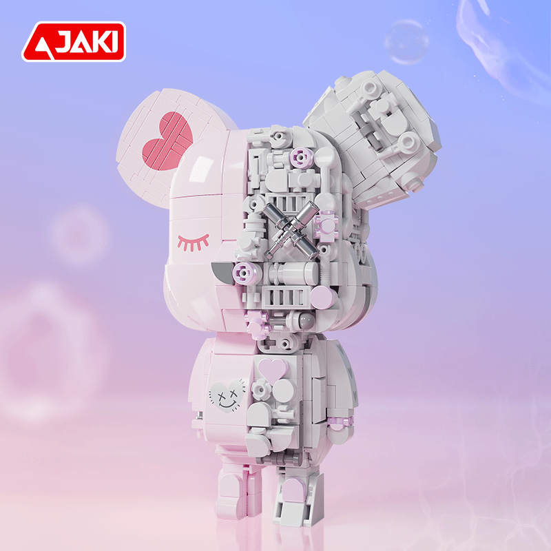 Magnet Bear Pink Building Blocks – Collectible Pop Art Toy