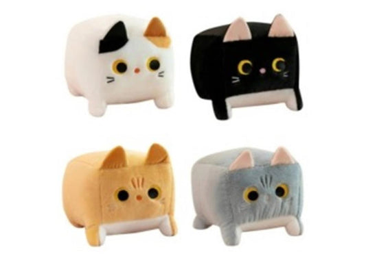 10-inch square cat plush toy in Qatar, featuring a soft, huggable design with cute details, perfect as a gift for kids and adults or as a decorative stuffed animal.

لعبة قطط محشوة مربعة بحجم 10 بوصات في قطر، بتصميم ناعم ولطيف، مثالية كهدية للأطفال والكبار أو كديكور جميل.