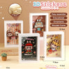 LABUBU 3D Stickers Stereoscopic Painting – Wooden Frame