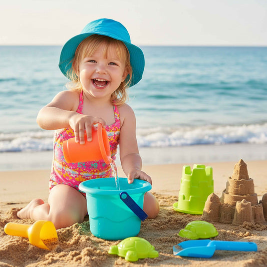 7-in-1 Sand & Water Game Set – Kids Beach Toys Bucket Set