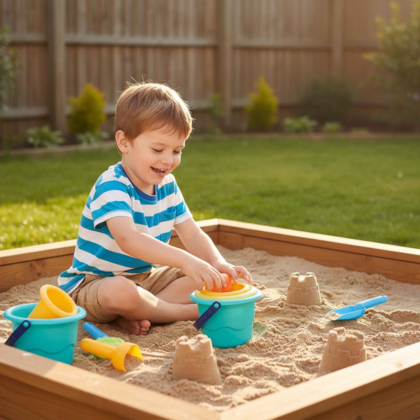 7-in-1 Sand & Water Game Set – Kids Beach Toys Bucket Set