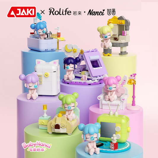 JAKI × Rolife × Nanci Baby Nanci Blind Box Mini Building Blocks – Cute Room Scenes
