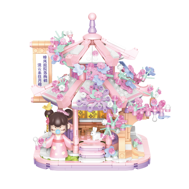 Rolife Nanci TK102 Wintersweet Pavilion Building Blocks Display Set (8+)