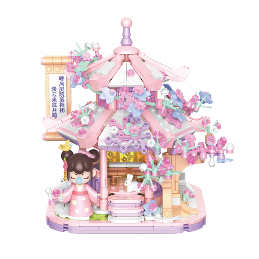 Rolife Nanci TK102 Wintersweet Pavilion Building Blocks Display Set (8+)