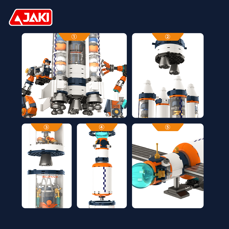 JAKI JK8515 Breaking-Dawn Honor Rocket Building Blocks Set (Premium Edition) 68cm