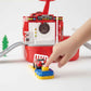 Fire Station Carry Case Playset with Cars & Helicopter (Catapult Launcher)