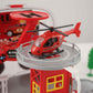 Fire Station Carry Case Playset with Cars & Helicopter (Catapult Launcher)
