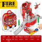 Fire Station Carry Case Playset with Cars & Helicopter (Catapult Launcher)