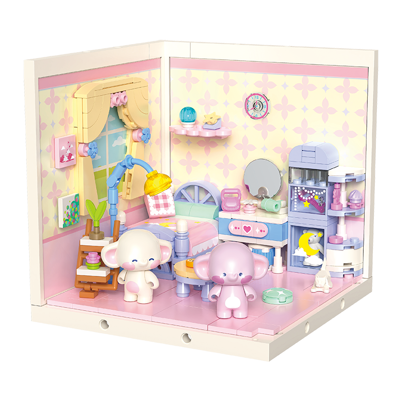 JAKI Mini Super Town FK005 baby bedroom building blocks mini room set 8+ Qatar”