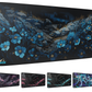 MAZE Arcane Blue Floral Extended Gaming Desk Mat