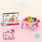 Rabbit design kids drawing table with storage compartment