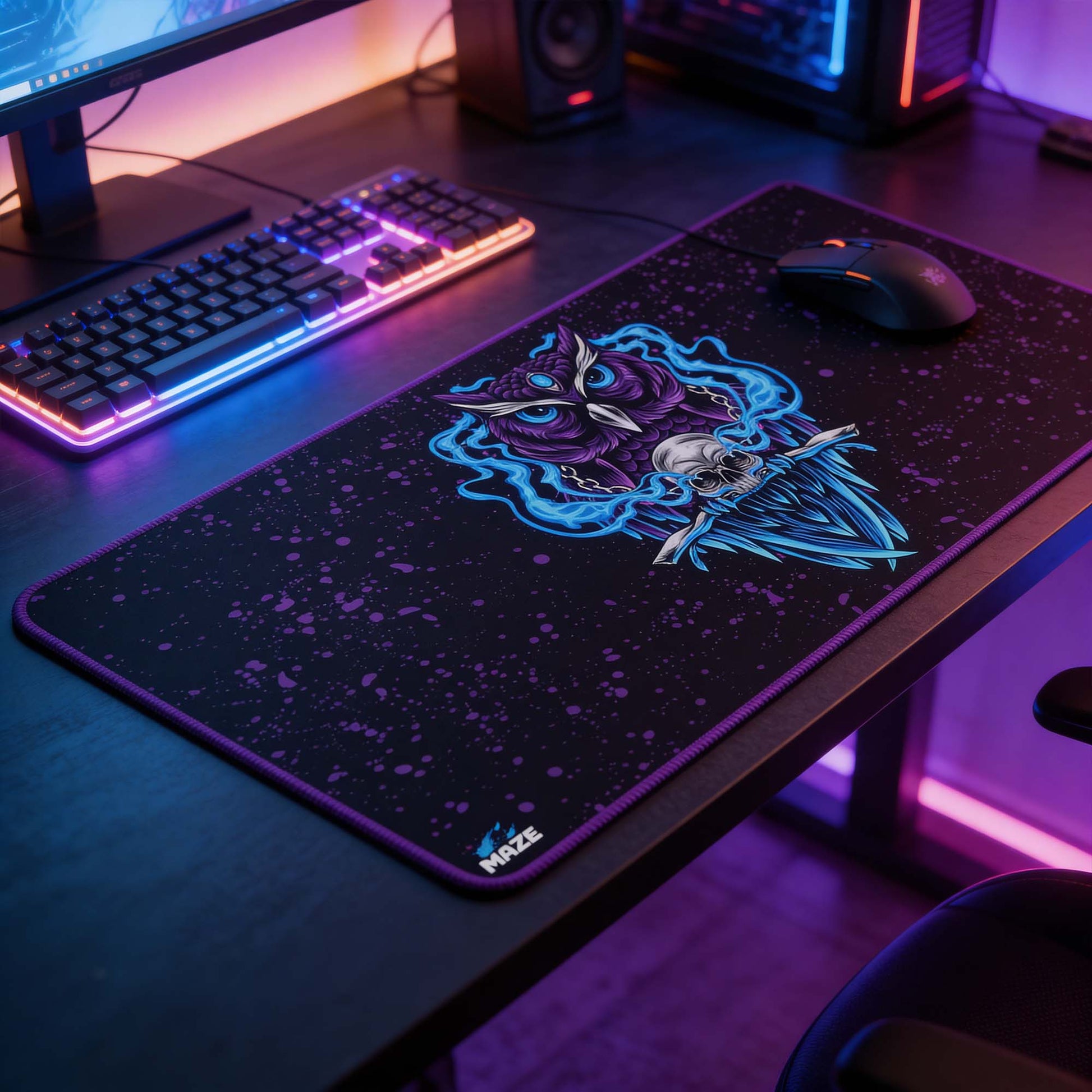 MAZE Purple Gaming Mouse Pad Qatar

