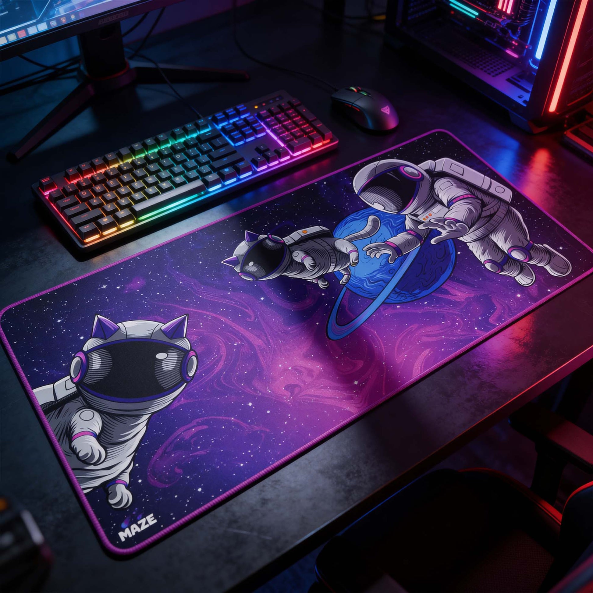 MAZE Astro Purple Gaming Desk Mat Doha
