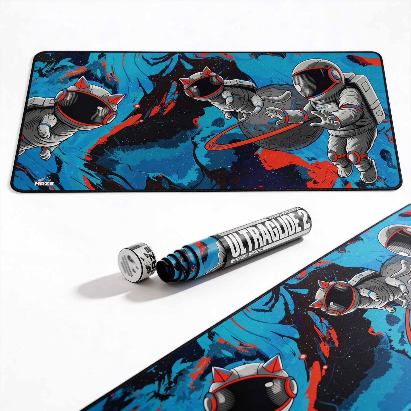 MAZE Ultraglide 2 Astro PAW-RC Red Core 2XL Extended Gamers Desk Mat Qatar