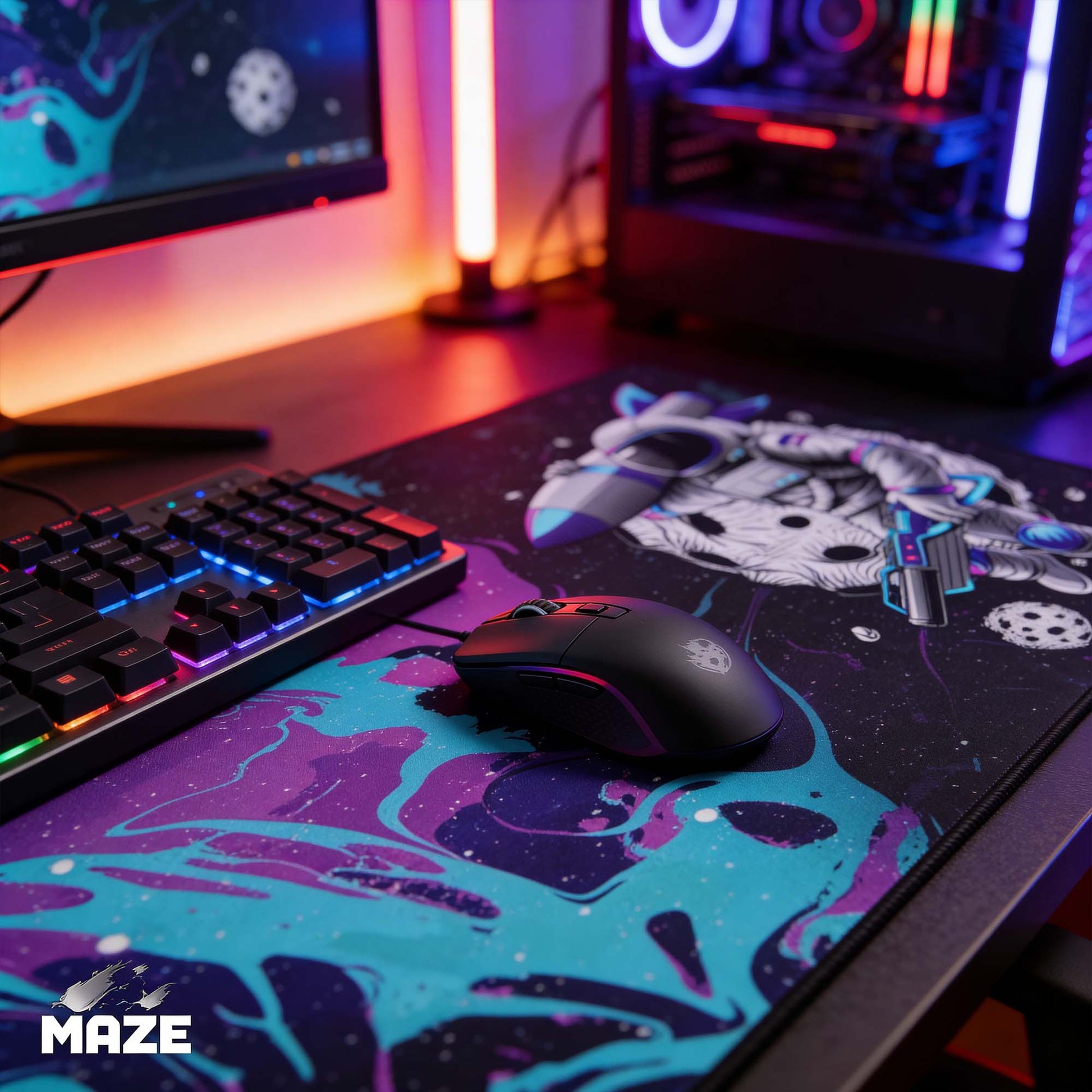 MAZE Cyber Battle Gaming Desk Mat Doha
