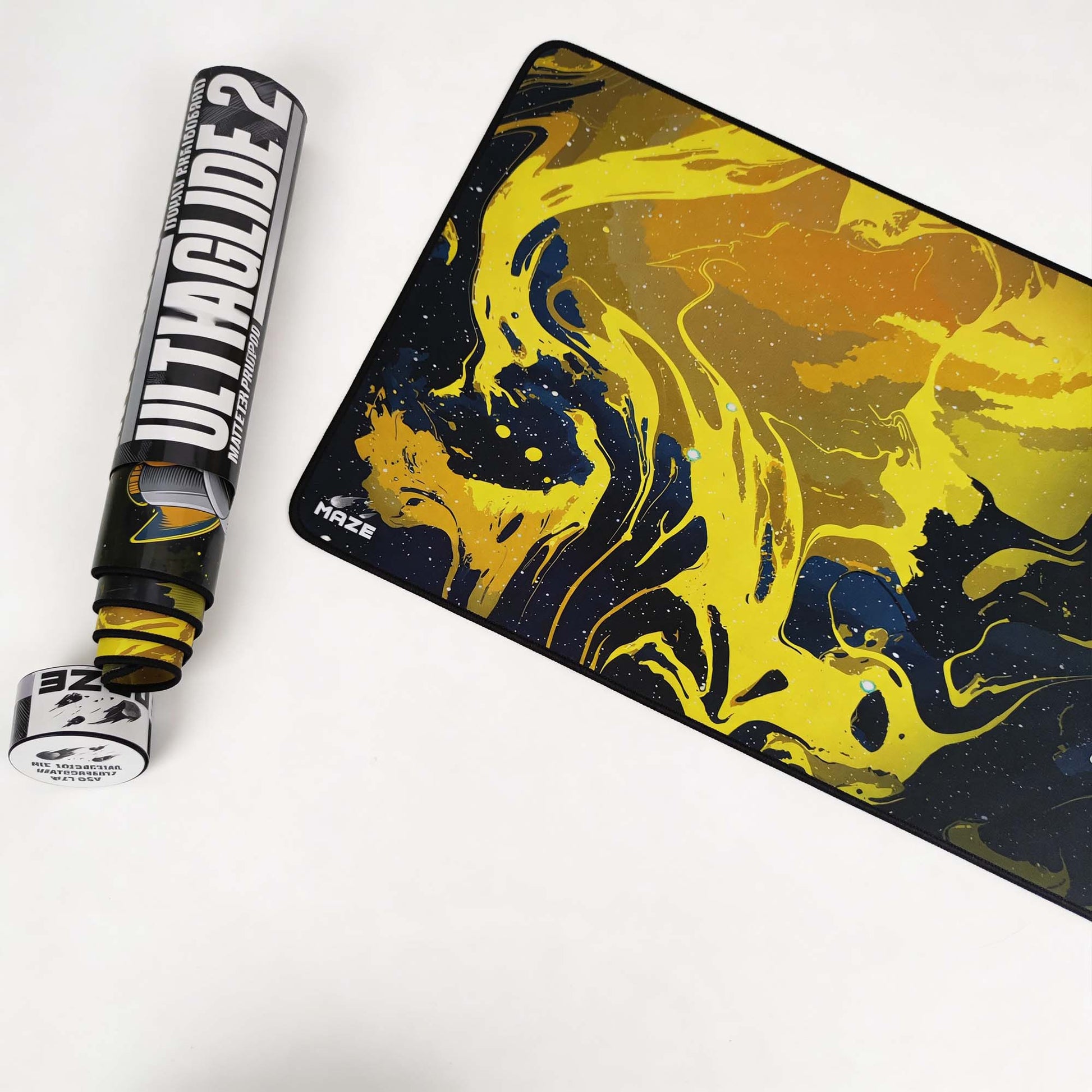 MAZE Yellow Burst Gaming Desk Mat Doha

