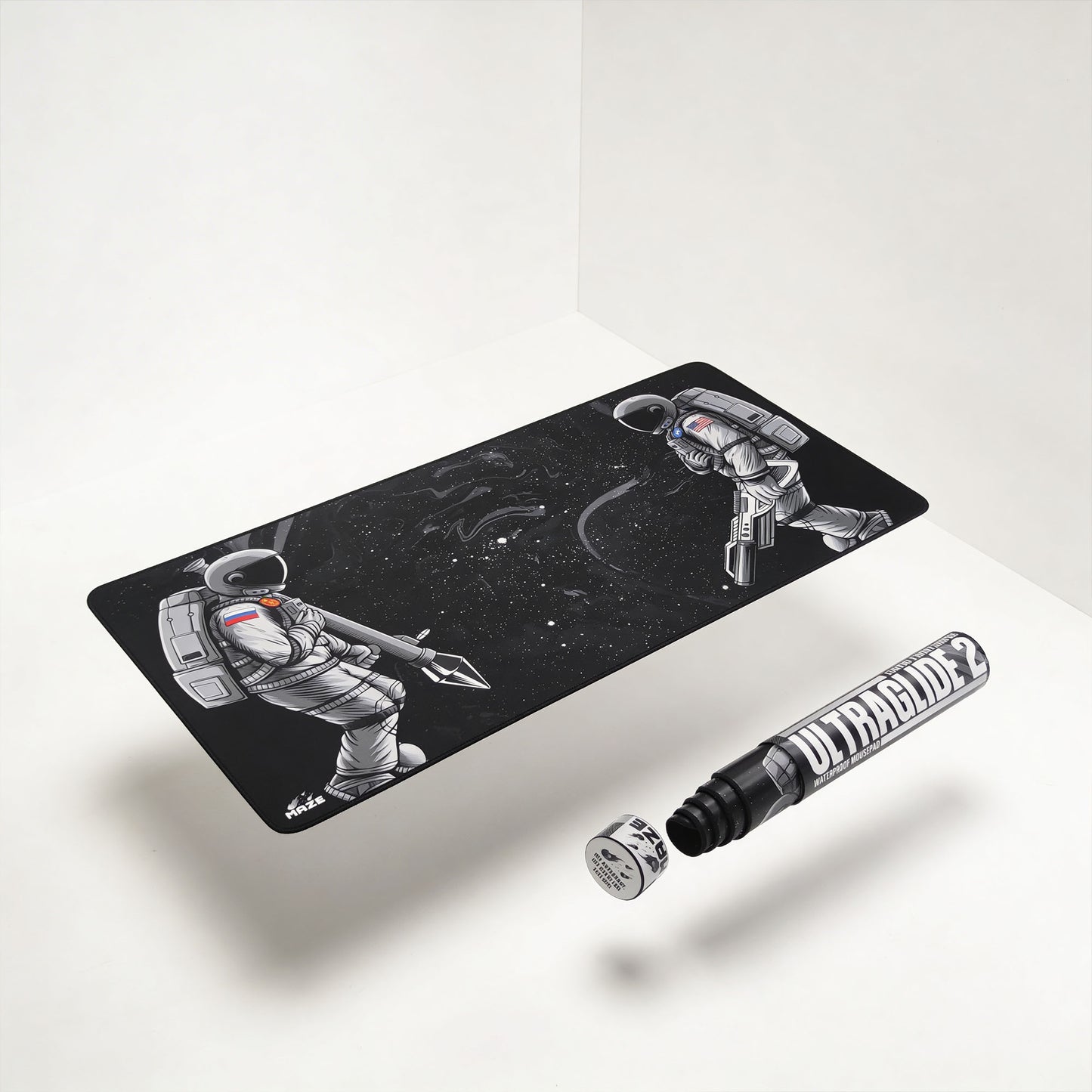 MAZE Ultraglide 2 Astro WAR-B Stealth Monochrome 2XL Extended Gamers Desk Mat Qatar