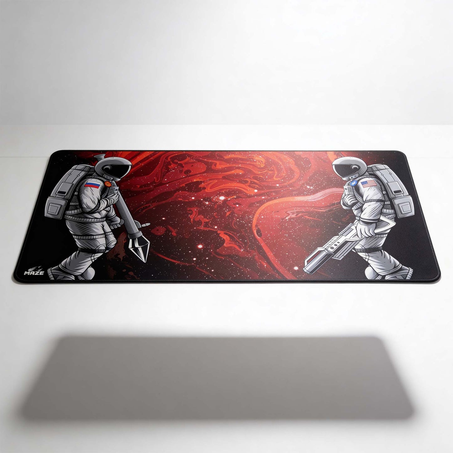 MAZE Ultraglide 2 – Astro WAR-R Red Stealth 2XL Extended Gamers Desk Mat | Qatar