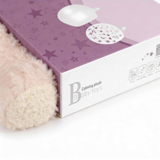 baby pink teddy bear calm doll night light projector with soothing music