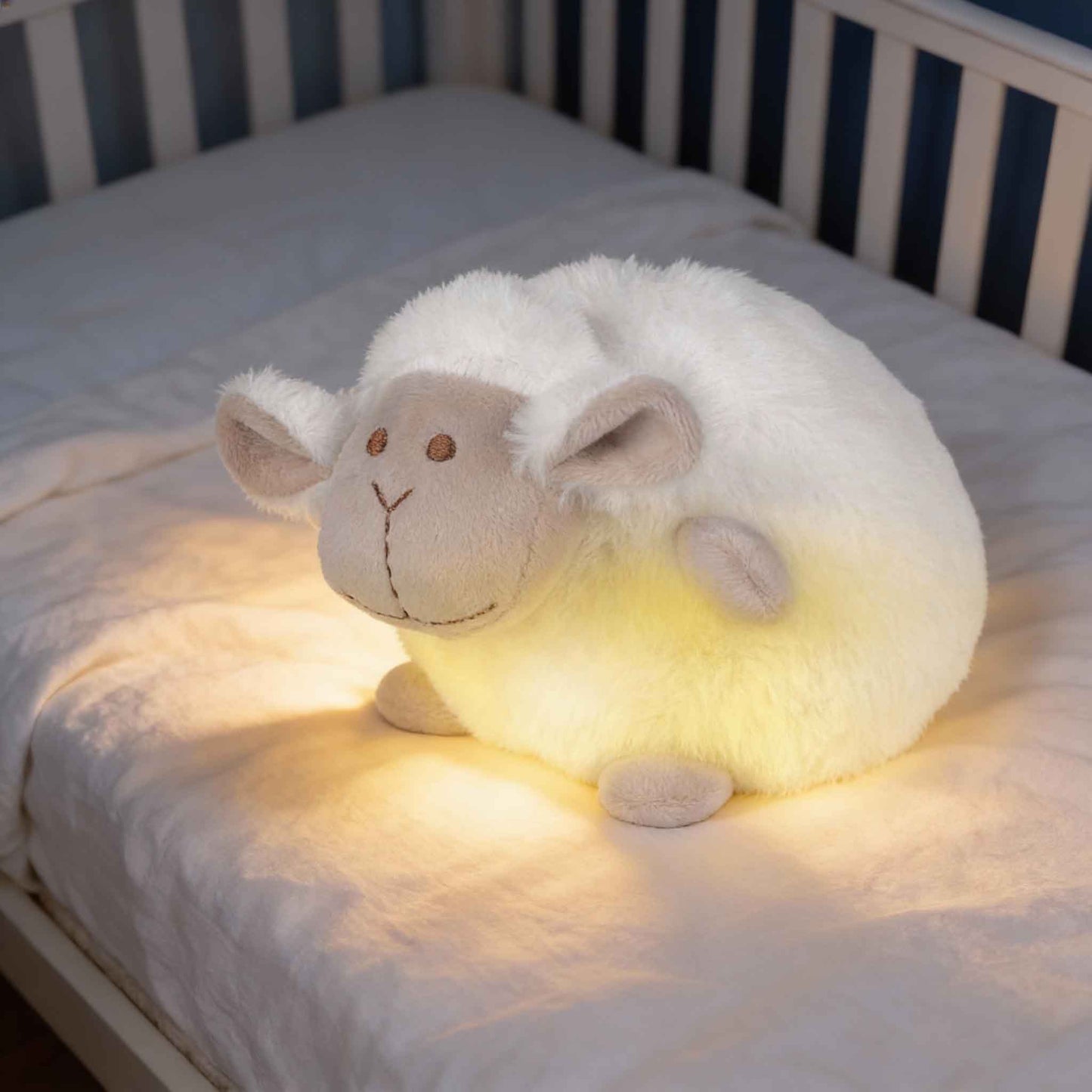 Baby Plush Sheep Night Light Projector – Calm Doll Sleep Soother with Music (0m+)