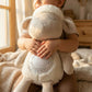 newborn lamb sleep soother stuffed animal with star projection light