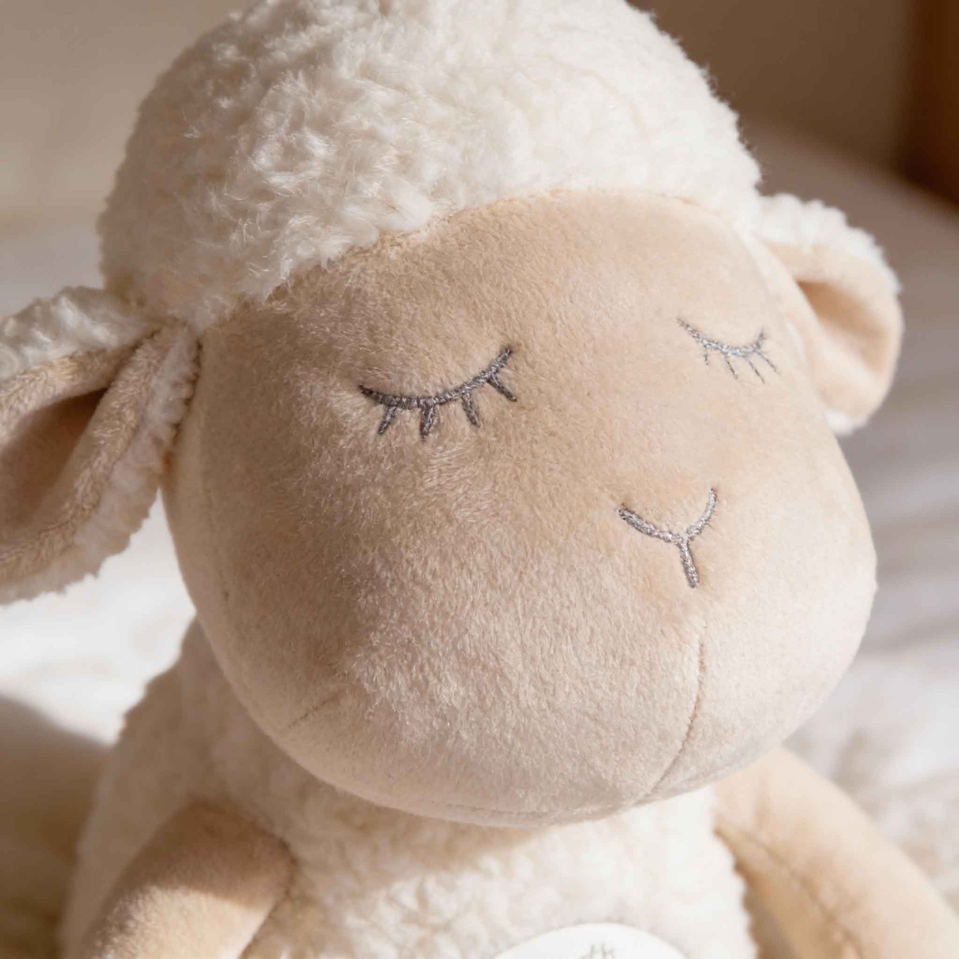 soft baby comfort sheep toy with music and calming light effects