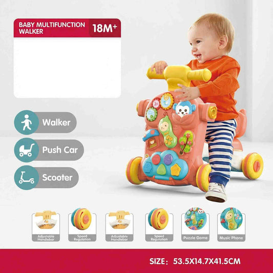 3 in 1 baby multifunction walker toy scooter push car 18 months+