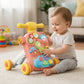 Interactive baby walker toy with puzzle game and music phone function