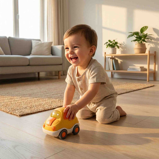 Bioplastic mini car toy made from wheat straw eco friendly toddler push car 18M+