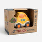 Eco friendly bioplastic mini push car toy with recyclable packaging for toddlers 18 months+