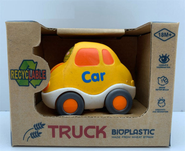 Bioplastic mini car toy made from wheat straw eco friendly toddler push car 18M+

Wheat straw bioplastic toddler toy car with smooth rolling wheels and safe rounded edges

Eco friendly bioplastic mini push car toy with recyclable packaging for toddlers 18 months+

Toddler vehicle toy mini car made from wheat straw bioplastic safe design

Cute yellow bioplastic toy car for toddlers 18M+ with recyclable box