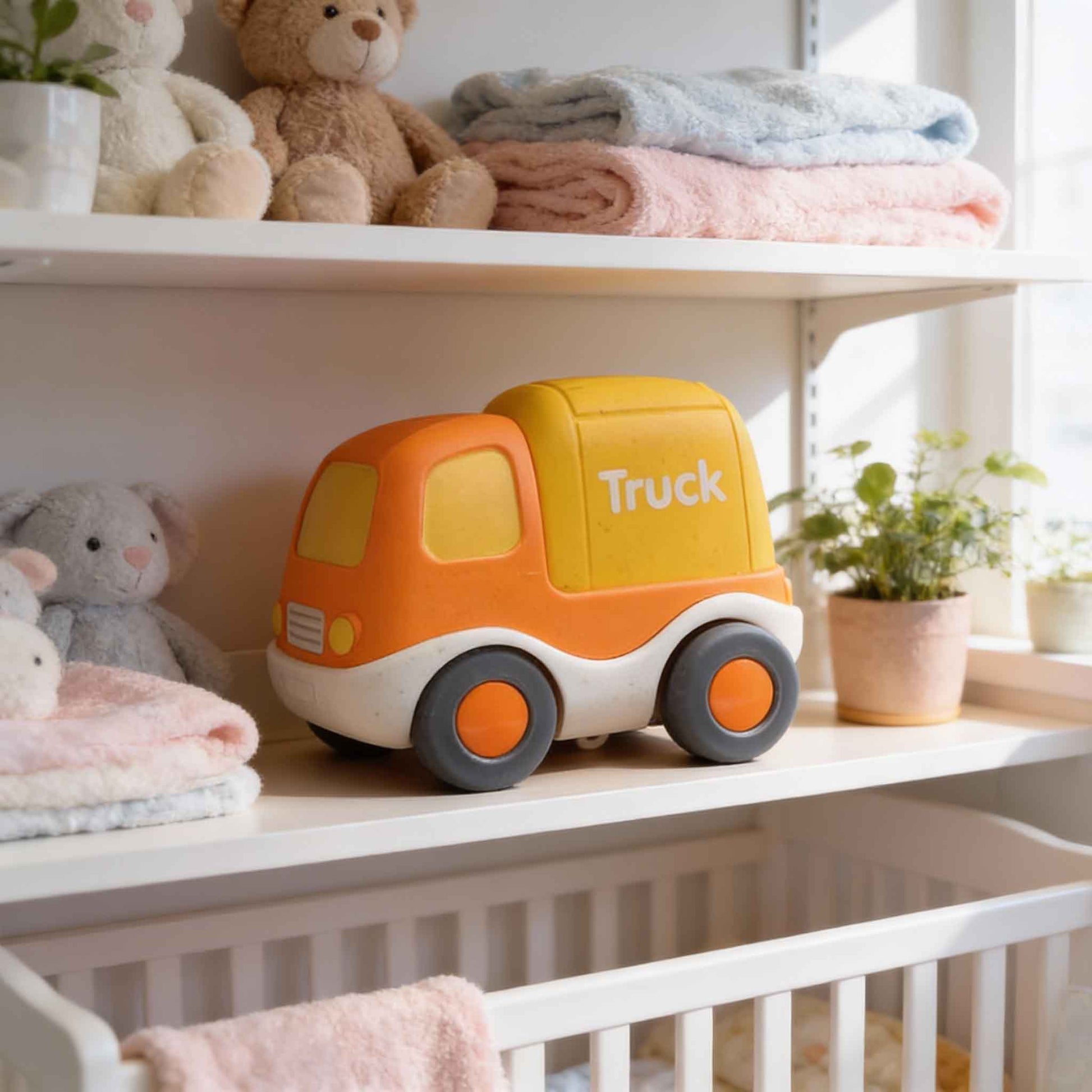 Toddler vehicle toy mini truck made from wheat straw bioplastic 18 months+