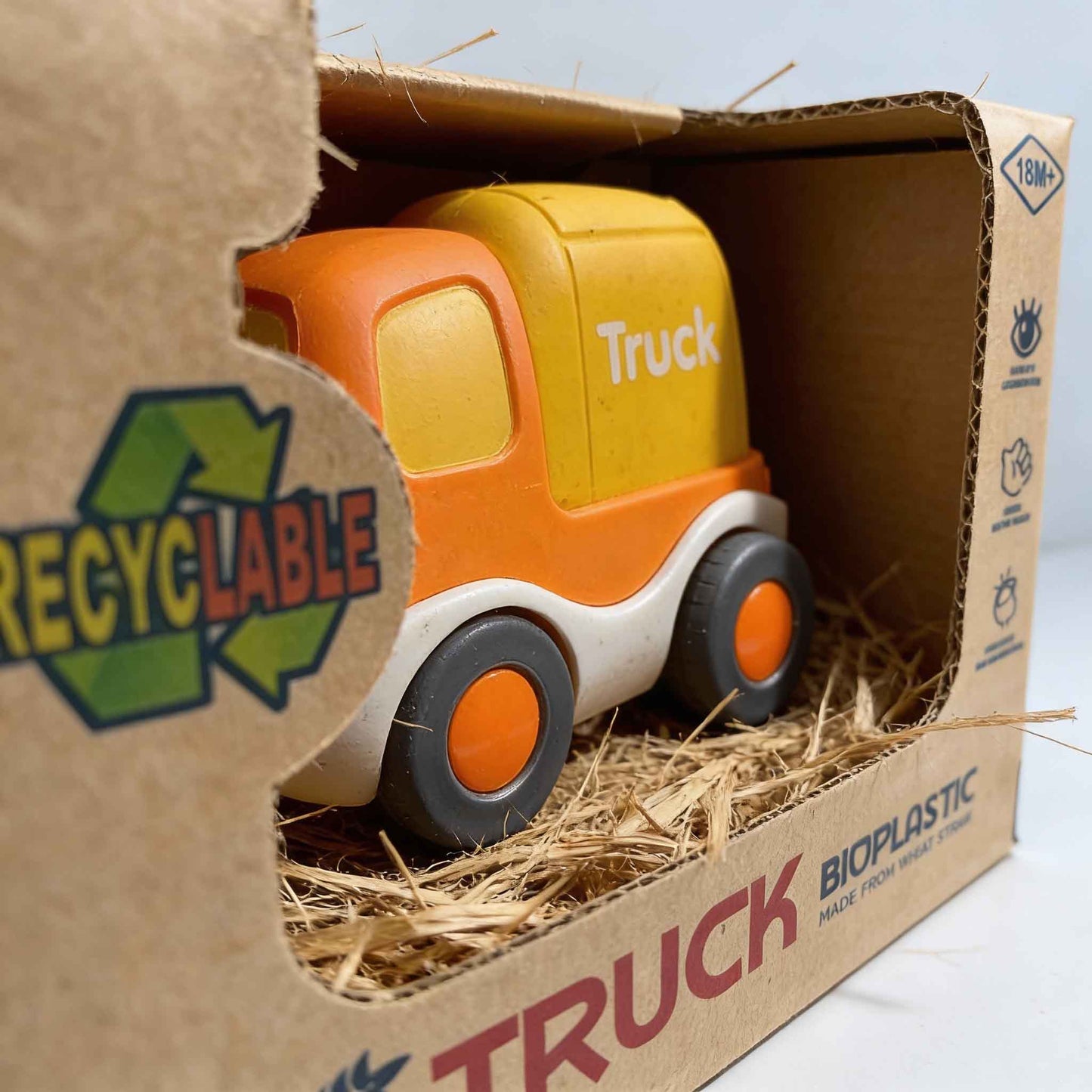 Bioplastic Mini Truck Toy – Eco Wheat Straw Push Truck (18M+)