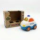 Bioplastic push police car toy for toddlers rescue roleplay and early learning