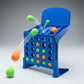 Bouncing Ball Connect Four Game for Kids and Family – Interactive Tabletop Strategy Game with Jumping Balls, Two-Player Skill Game for Home and Travel Play