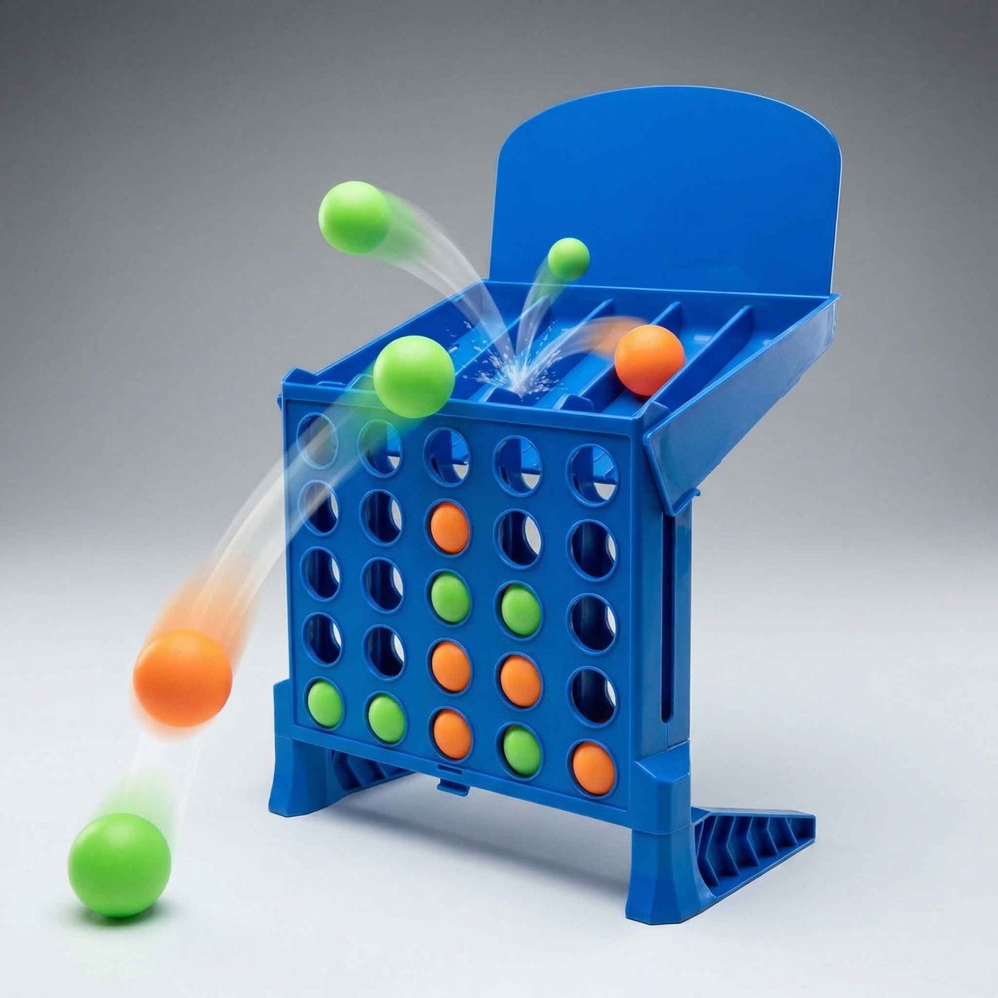 Bouncing Ball Connect Four Game for Kids and Family – Interactive Tabletop Strategy Game with Jumping Balls, Two-Player Skill Game for Home and Travel Play