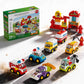 Toddler city car building blocks kit with multiple service vehicles