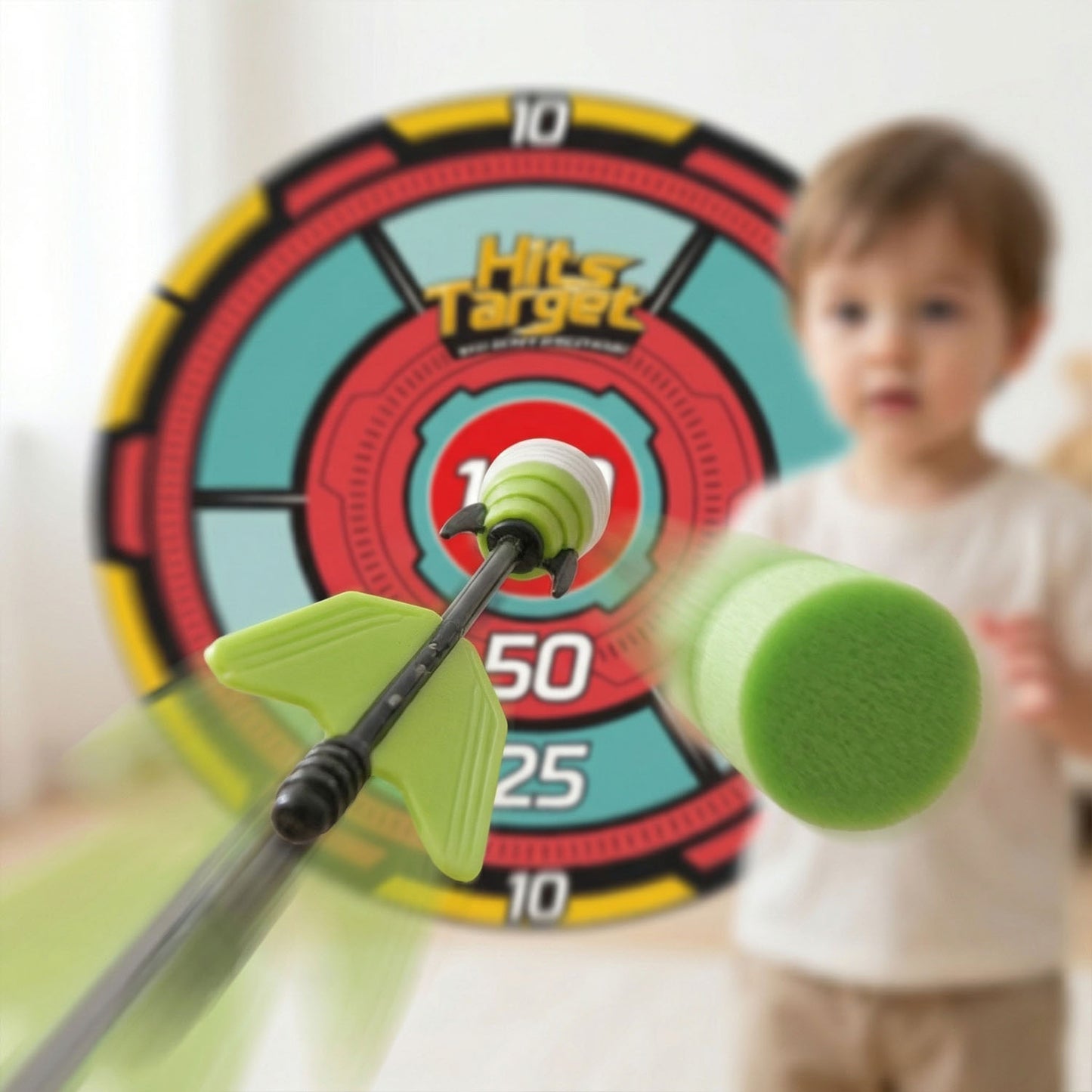 Kids target throwing game with suction cup darts in Qatar