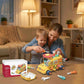 Montessori busy board vehicle toy with turn twist knock functions