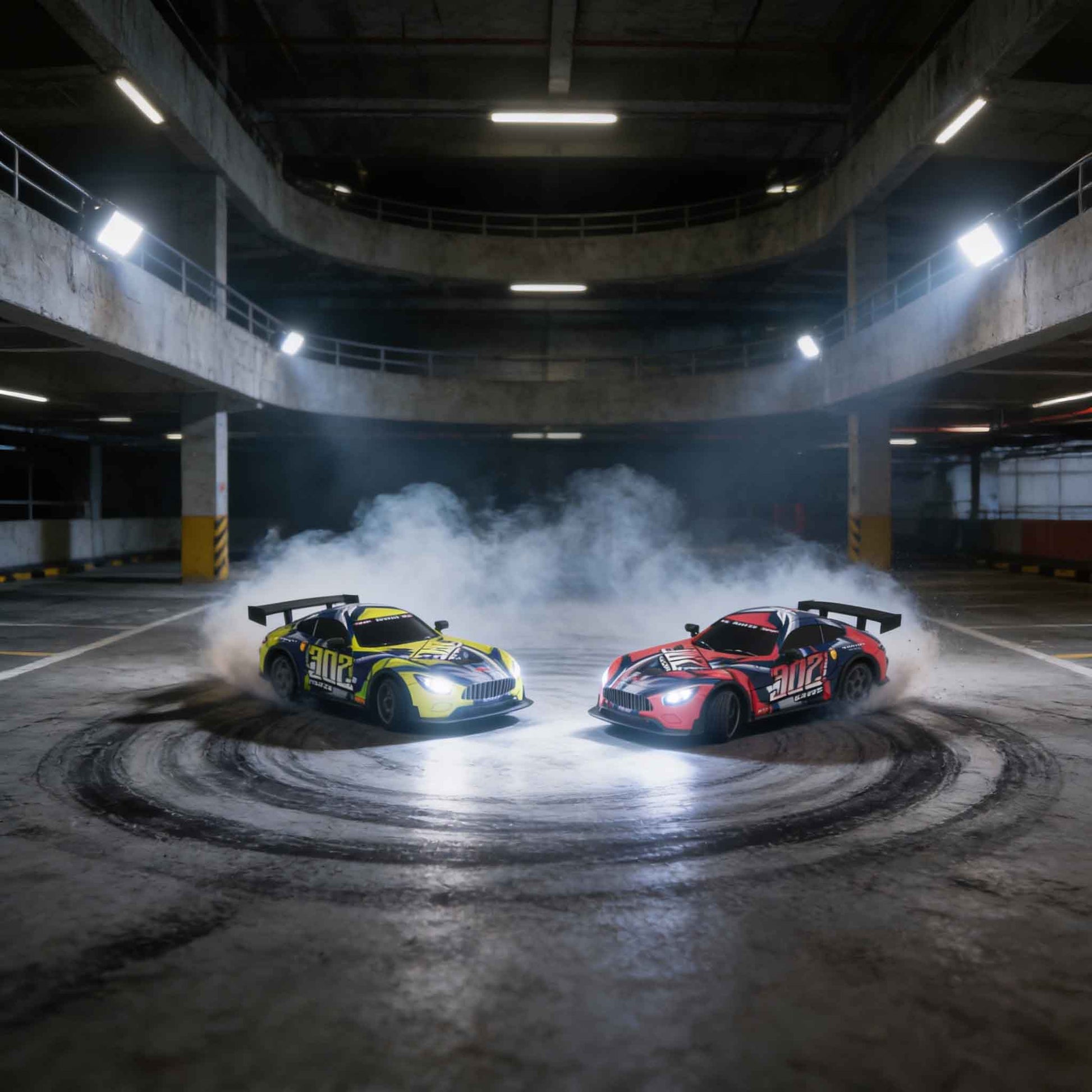 kids remote control drift car gift set with controller and spare tires